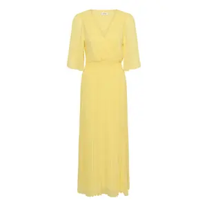 Women's short-sleeved dress Cream Aluna image-0