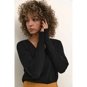 T-shirt da donna a maniche lunghe Cream Naia image-1
