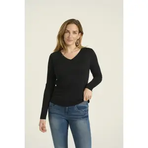 T-shirt da donna a maniche lunghe Cream Naia image-4