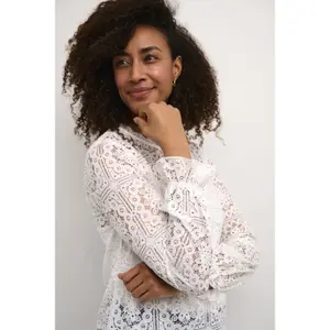 Blusa de renda para mulher Cream Tiley image-6