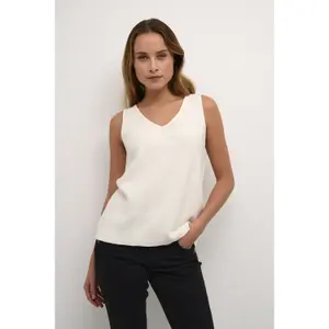 Casaco de malha sem mangas para mulher Cream Sillar image-1