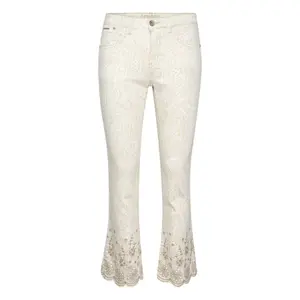 Women's 7/8 jeans Cream Rosa image-0