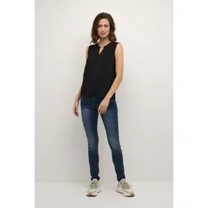 Blusa sem mangas para mulheres Cream Liselin image-0