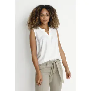 Camicia da donna senza maniche Cream Liselin image-1