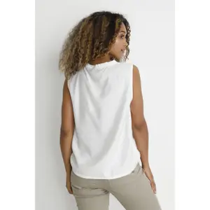 Camicia da donna senza maniche Cream Liselin image-4