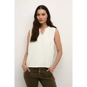 Blusa sem mangas para mulheres Cream Liselin image-0