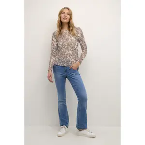 Maglietta donna a maniche lunghe Cream Suela image-4
