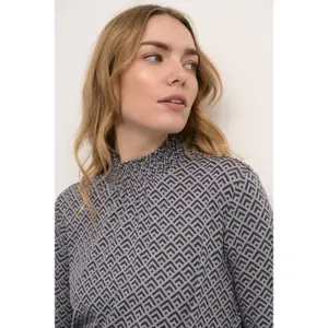 T-shirt de gola alta para mulher Cream Marion image-5