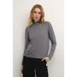 T-shirt de gola alta para mulher Cream Marion image-1