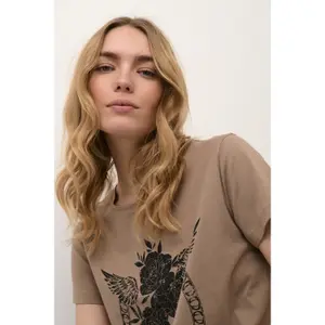 T-shirt de mulher Cream Rinne image-5