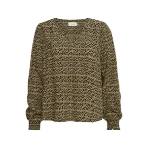Camicetta donna a maniche lunghe Cream Tiah image-0