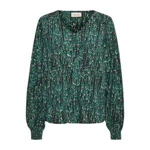 Damesblouse met lange mouwen Cream Tiah image-0