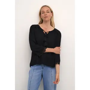 Blusa de comprimento 3/4 para mulher Cream Bea image-1