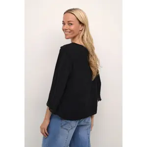 Blusa de comprimento 3/4 para mulher Cream Bea image-4