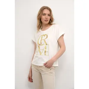 T-shirt de mulher Cream Luvan image-1