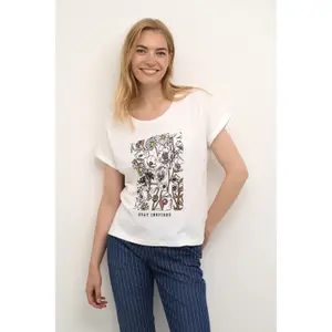 T-shirt de mulher Cream Irma image-1