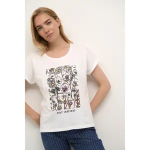 T-shirt de mulher Cream Irma image-5