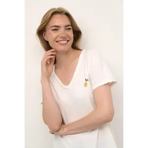 T-shirt de mulher Cream Idiana image-5