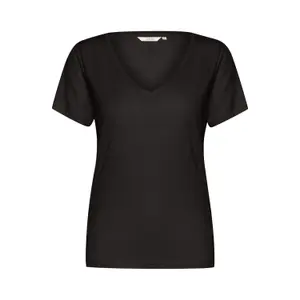 T-shirt feminina com decote em V profundo Cream Naia image-0