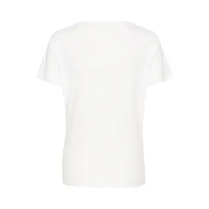 T-shirt feminina com decote em V profundo Cream Naia image-3