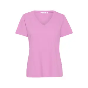 T-shirt feminina com decote em V profundo Cream Naia image-0