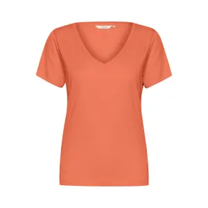 T-shirt da donna con scollo a V profondo Cream Naia image-0