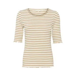 Blusa feminina Cream Ribba Stripe image-0