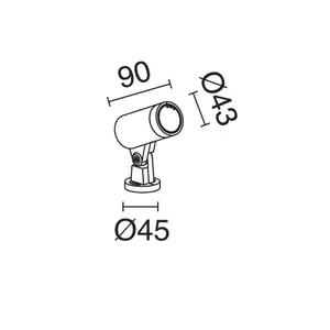 Oplyst spotlight Cristher lighting Kalos Ip65 COB CRI90 3000K 18º/50º image-4