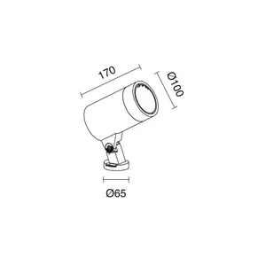 Oplyst spotlight Cristher lighting Kalos Ip65 COB CRI90 4000K 18º/38º image-4