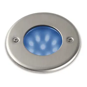 LED Recessed Wall/Floor Spot Cristher lighting Nat Round IP68 SMD Azul CRI80 image-0