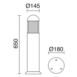 Luminaire borne Cristher lighting Nova IP65 SMD AC image-2