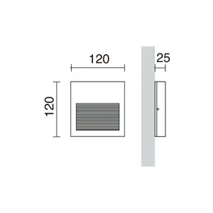 Support mural asymétrique rond Cristher lighting SLIM IP65 SMD 3W image-2