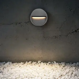 Asymmetrical LED Wall Light Cristher lighting IP65 SMD Slim Round 545lm CRI90 3000K 42º/85º image-1
