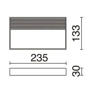 Support mural asymétrique Cristher lighting RIMA IP6 SMD 13W 1410lm 355lm CRI80 image-2