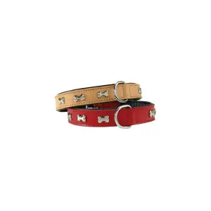 Extra zachte leren hondenhalsband Bobby image-0