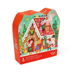 Maxi 36-piece puzzle Crocodile Creek Noël - La maison pain d'épices image-0