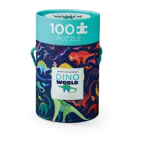 100-piece puzzle 36 animals Crocodile Creek Monde Des Dinosaures image-0