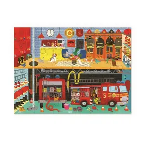 24-piece puzzle Crocodile Creek La Station Des Pompiers image-1