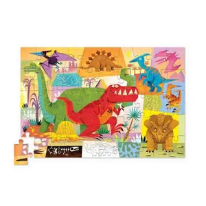 50 piece puzzle Crocodile Creek Dessus & Dessous - Le Monde Des Dinosaures image-1