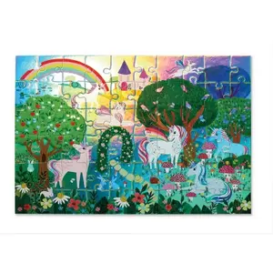 60-piece holographic puzzle Crocodile Creek Licornes image-1