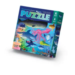 60-piece holographic puzzle Crocodile Creek Requin image-0