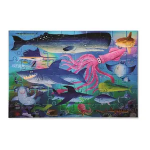 60-piece holographic puzzle Crocodile Creek Requin image-1