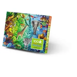 100-piece holographic puzzle Crocodile Creek Jungle Paradise image-0