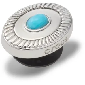 Jibbitz Crocs Silver Turquoise Emblem image-1