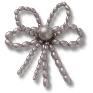 Jibbitz Crocs Grey Pearl Beaded Bow image-0