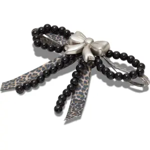 Jibbitz Crocs Silver and Black Mix Bow image-1
