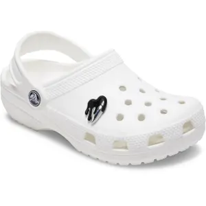 Jibbitz Crocs Silver and Black Enamel Heart image-2