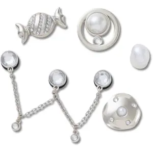 Jibbitz Crocs Silver and Pearl image-0