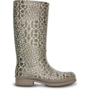 Botas de mujer con estampado de leopardo Crocs wellie image-0