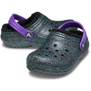 Crocs enfant classic glitter lined clog image-1